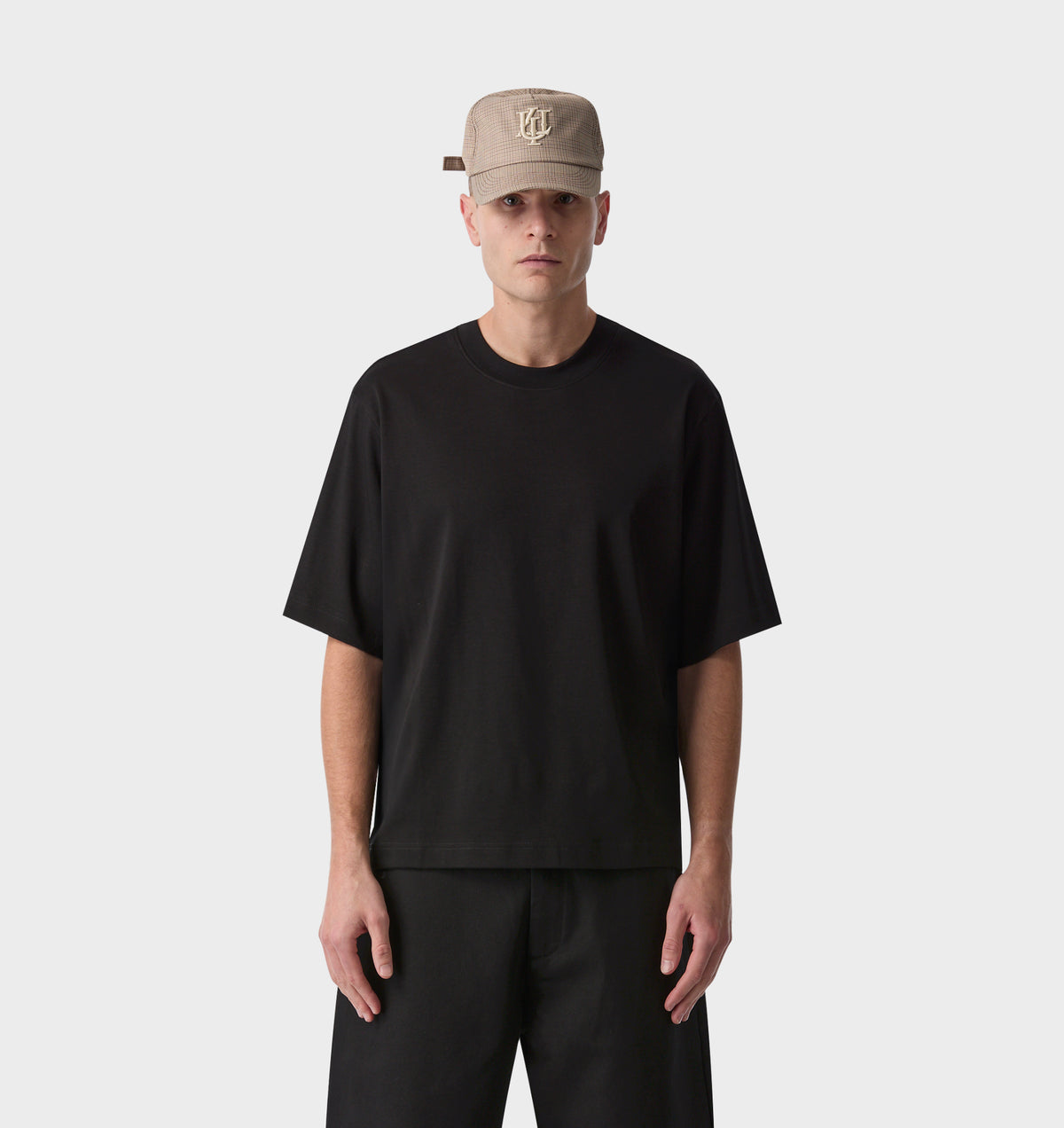 Interlock Crop Box Tee - Black