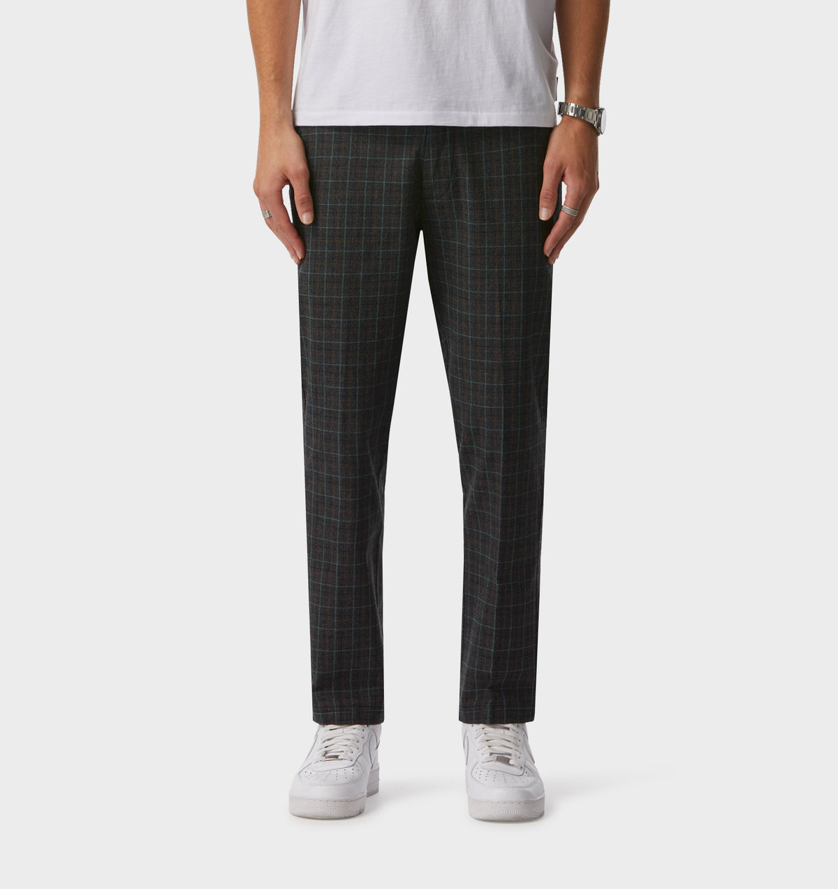 Slim Kobe Pant - Tall - Charcoal/Green Check