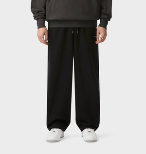 Wide Leg Track Pant - Black