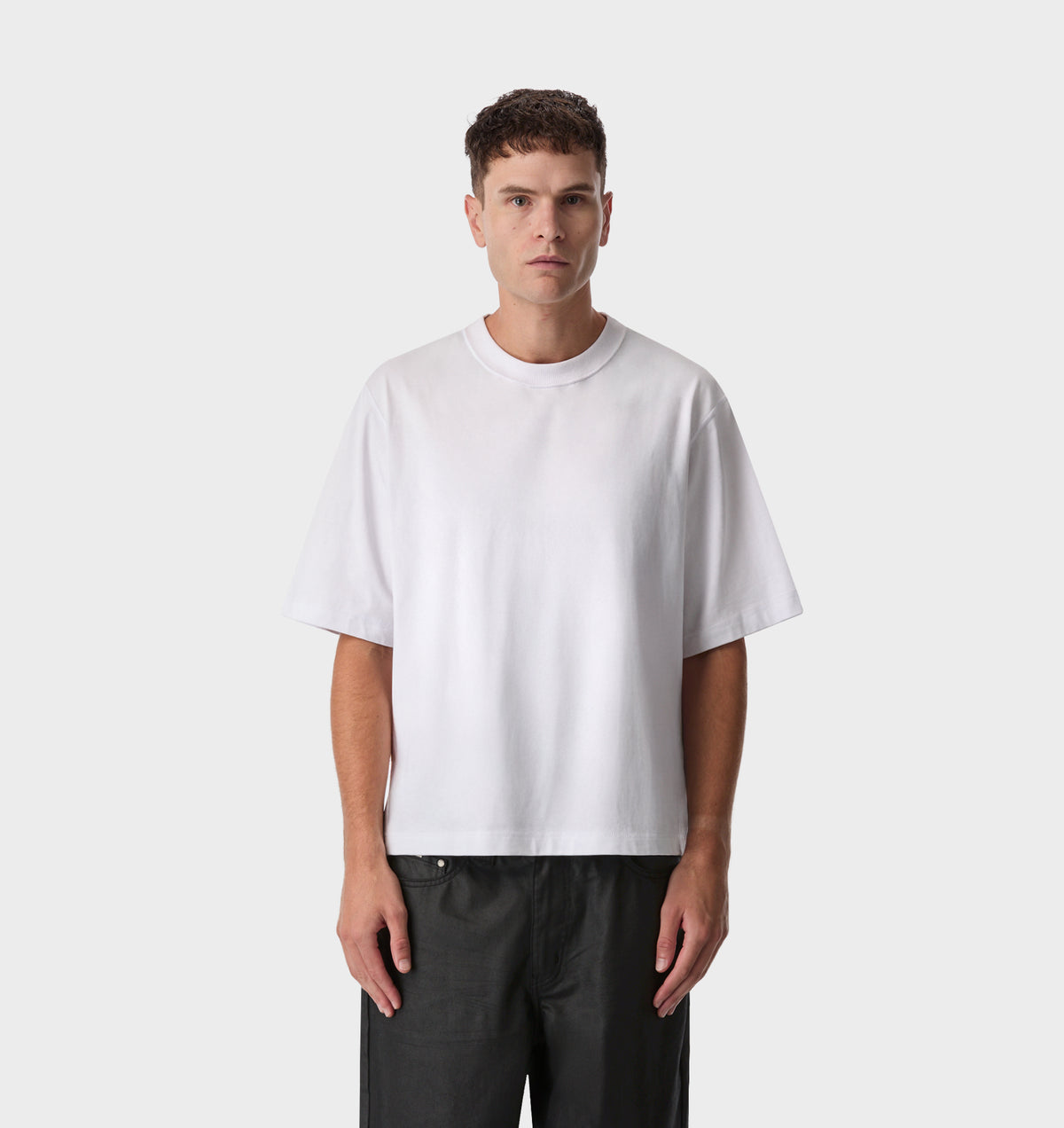 Crop Box Tee - White