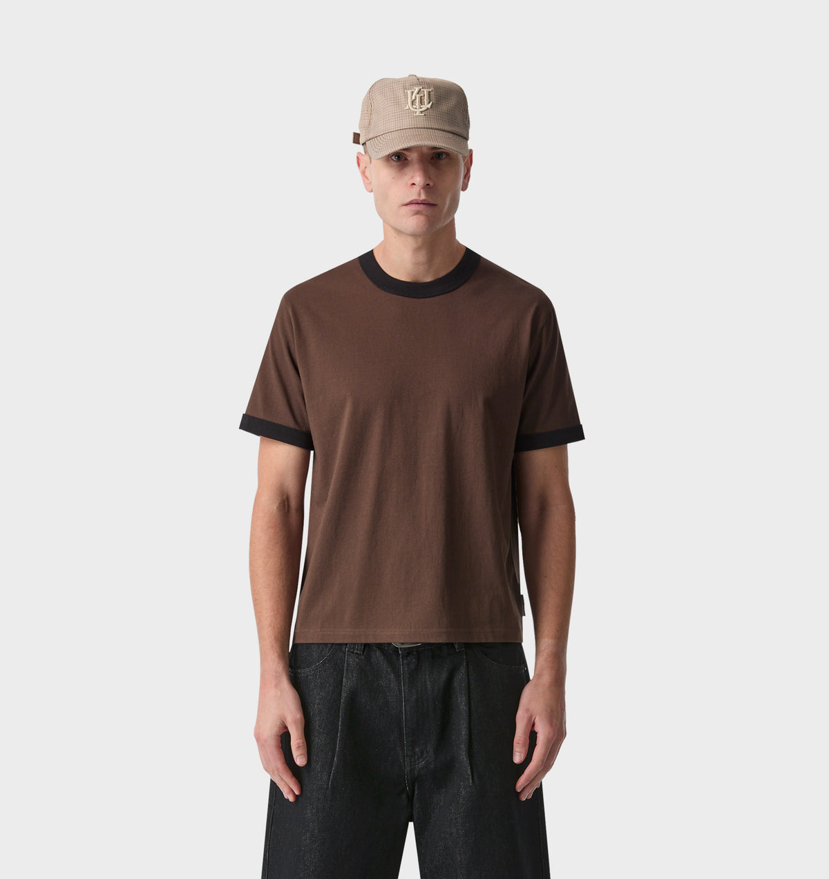 Muscle Ringer Tee - Espresso/Black