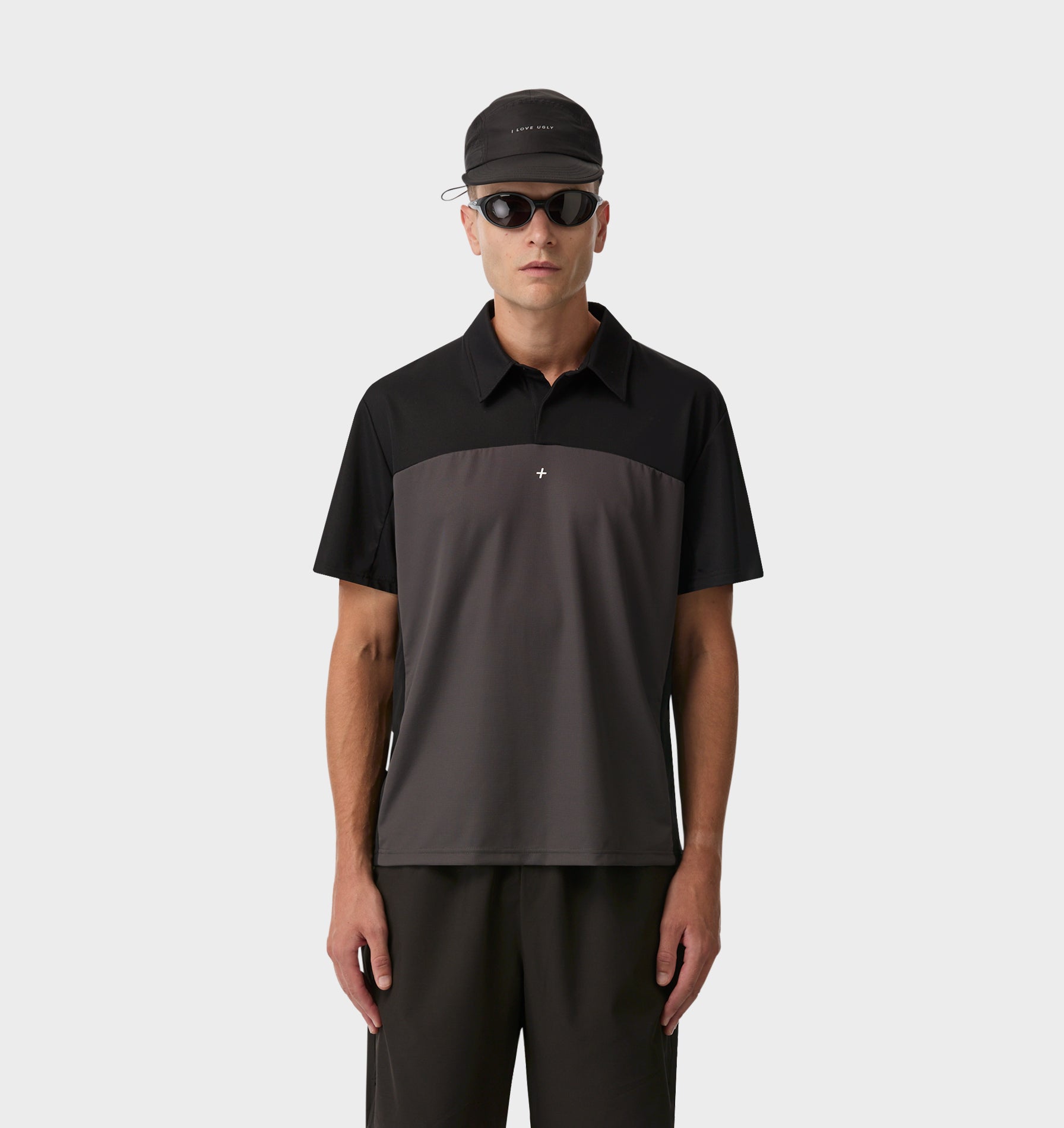 Active SS Polo Shirt - Black / Charcoal