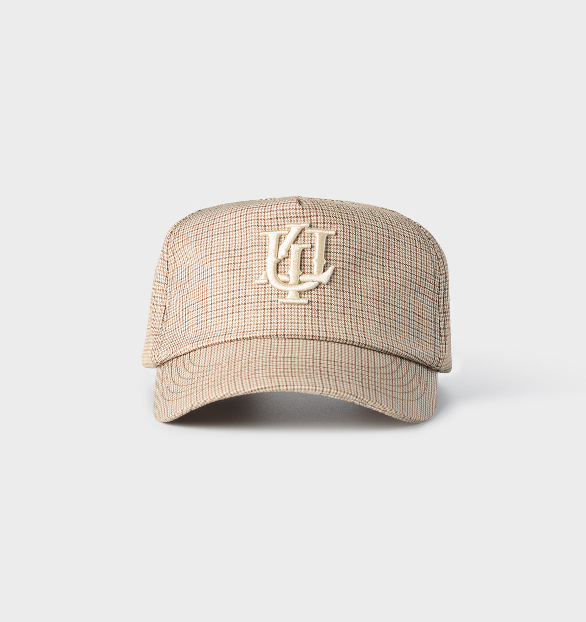 Lennox Monogram Cap - Beige Check
