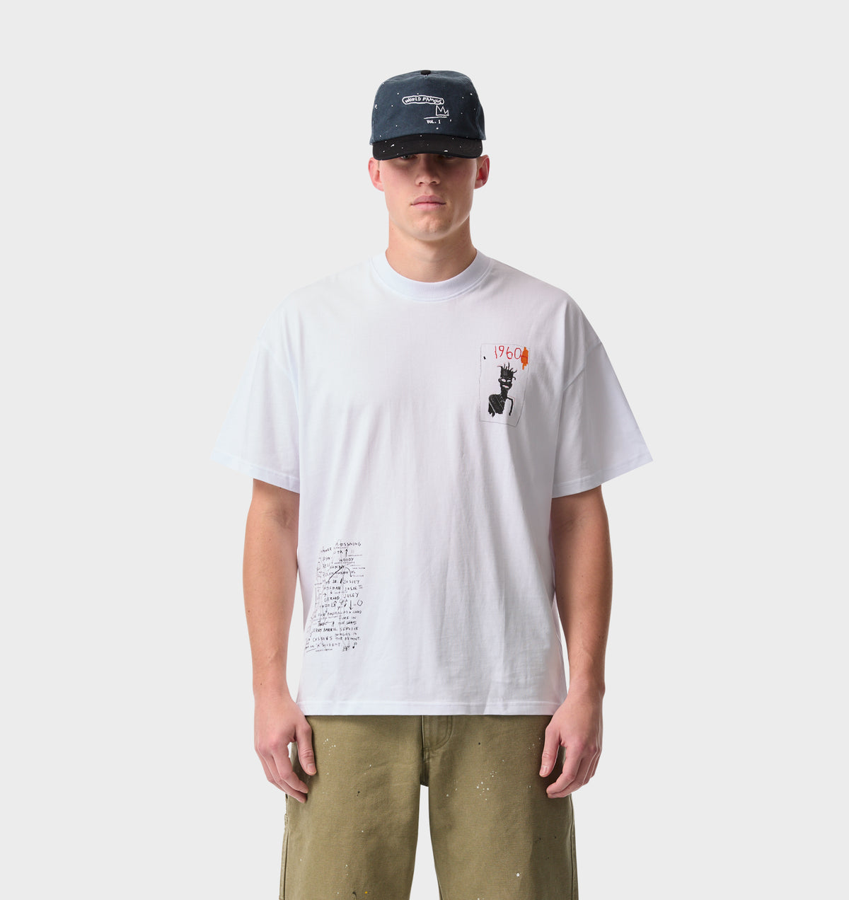 Basquiat Scribble Box Tee 2.0 - White