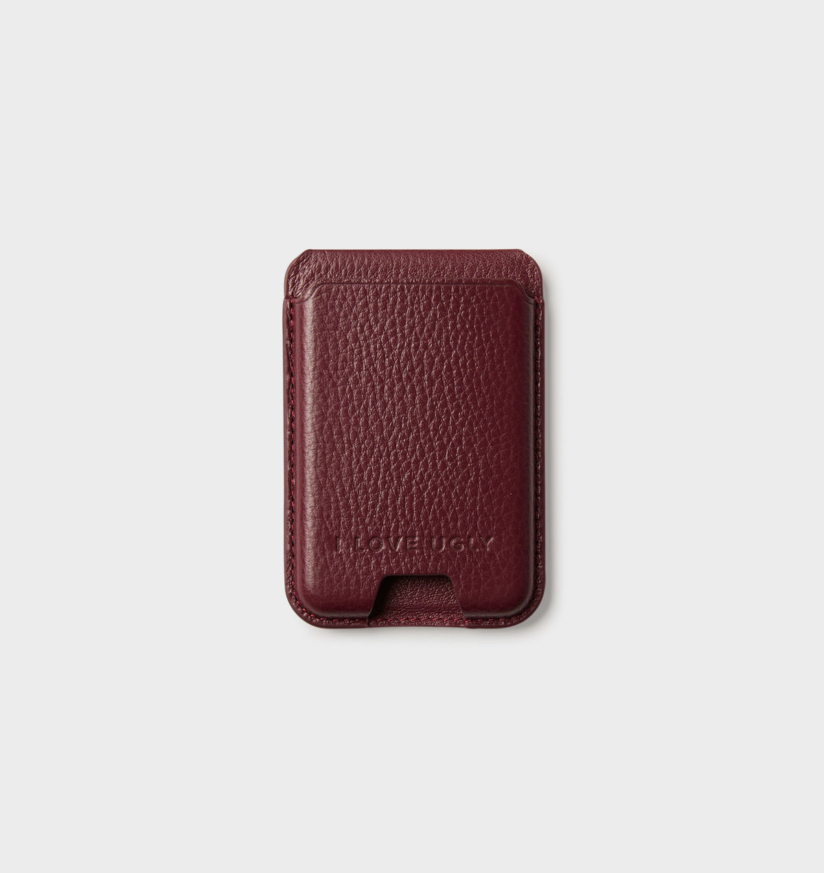 MagSafe Leather Card Holder - Burgundy