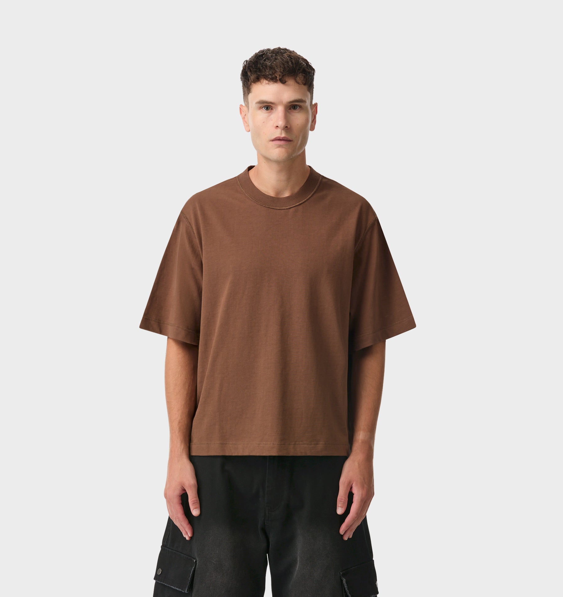 Crop Box Tee - Toffee