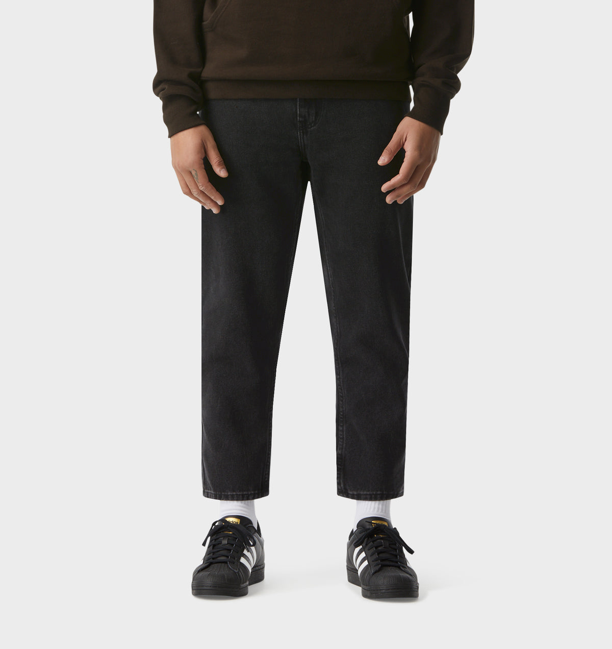 Cropped 90s Denim - Faded Black