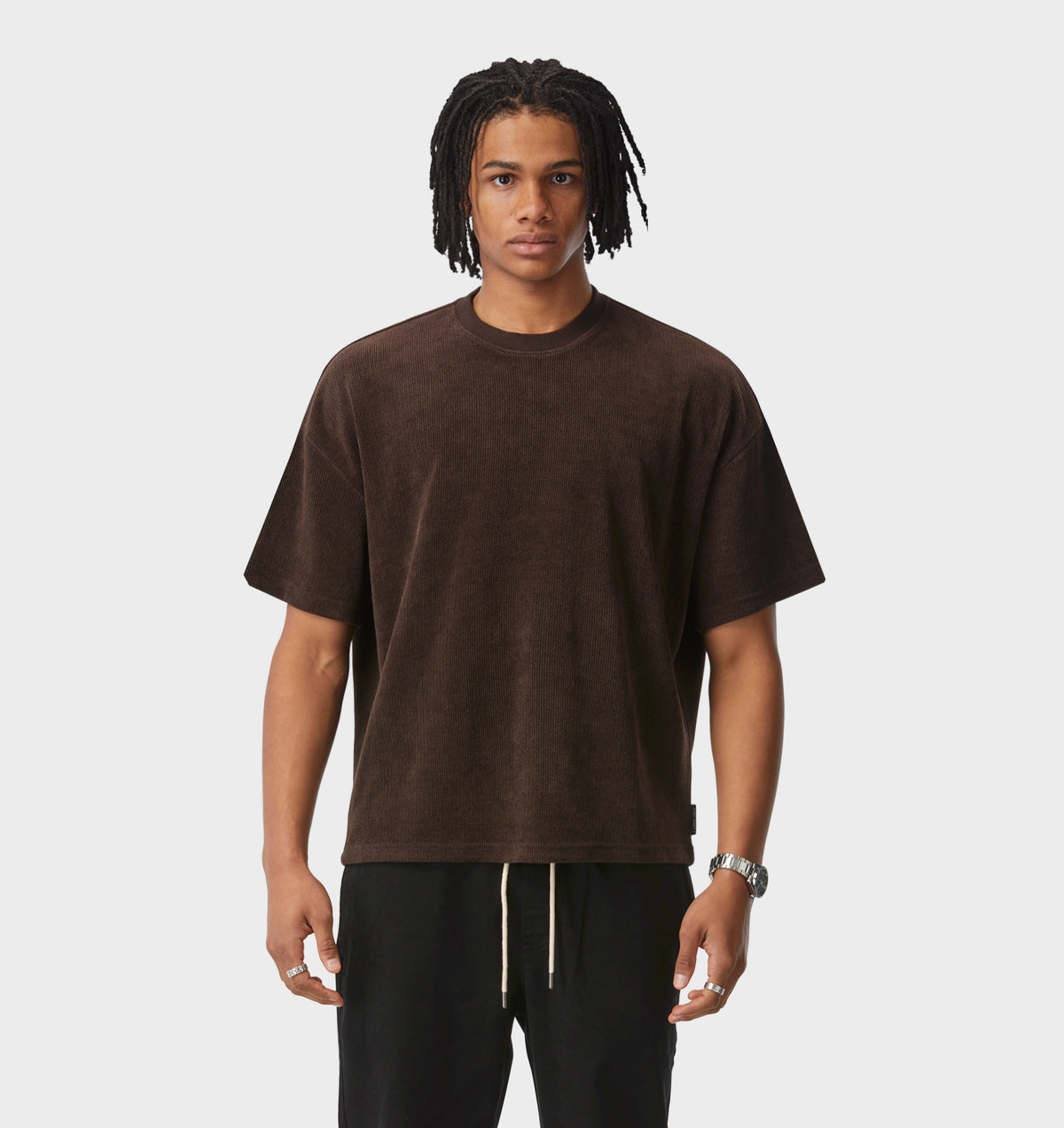 Textured Lewi Tee - Espresso