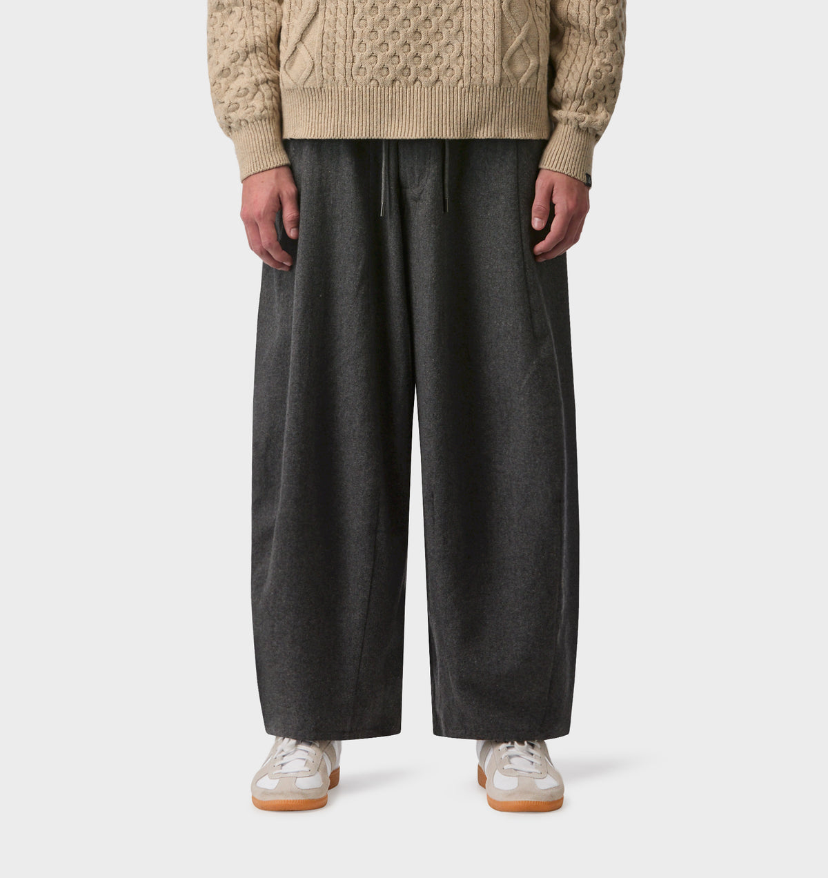 Akashi Wool Pant - Grey Marle