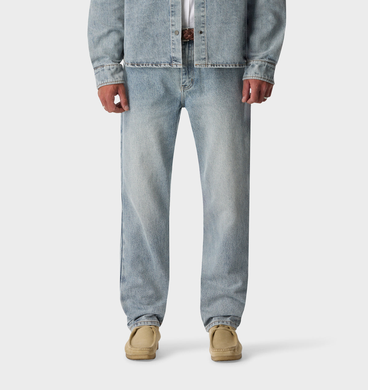 Tobi Straight Denim - Grey Blue