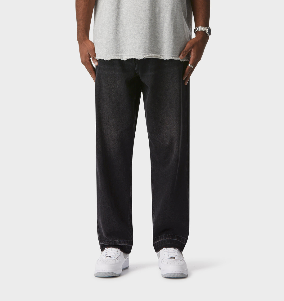 Distressed Edgar Denim - Faded Black