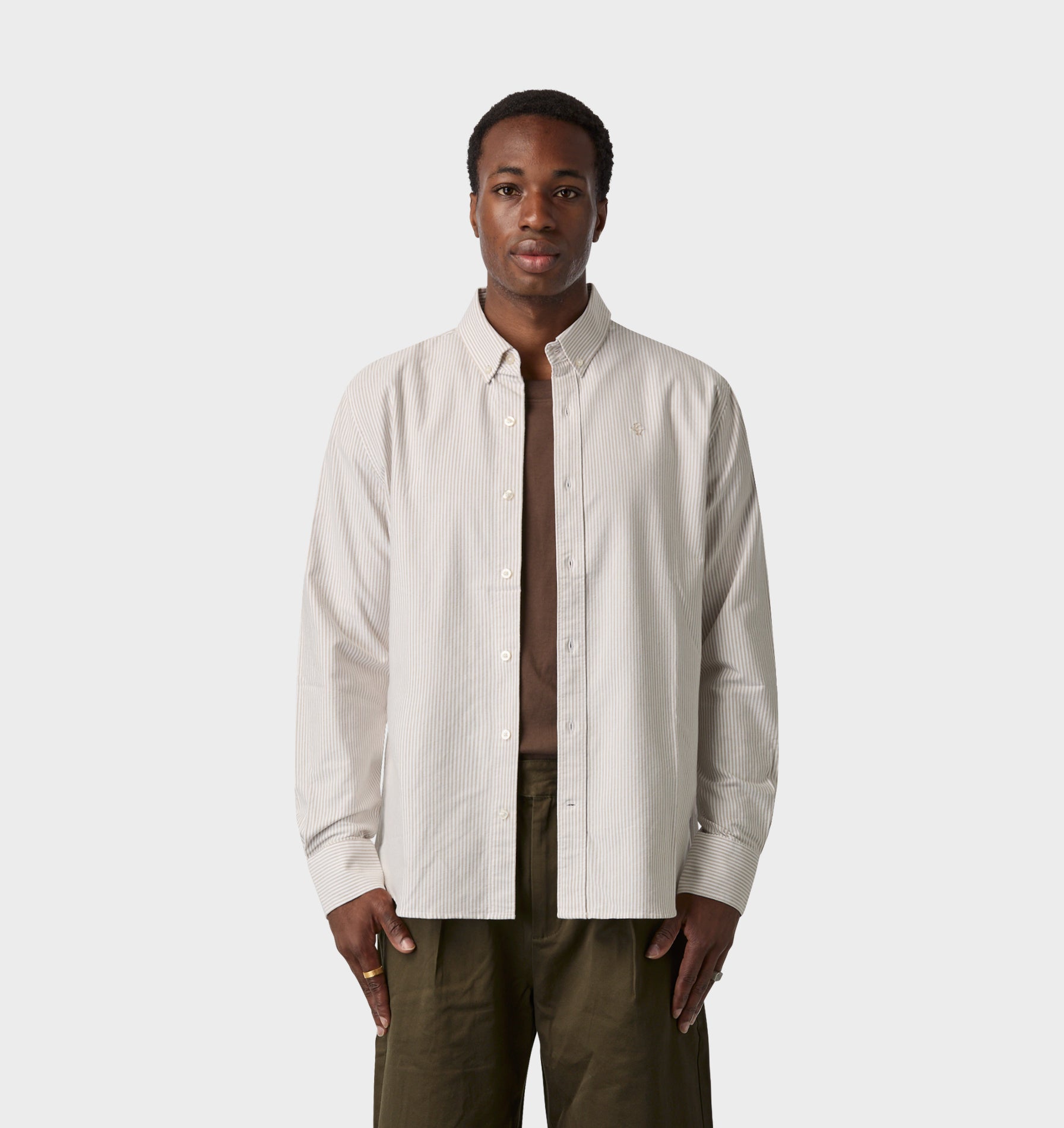 Ralph LS Shirt - Brown Stripe