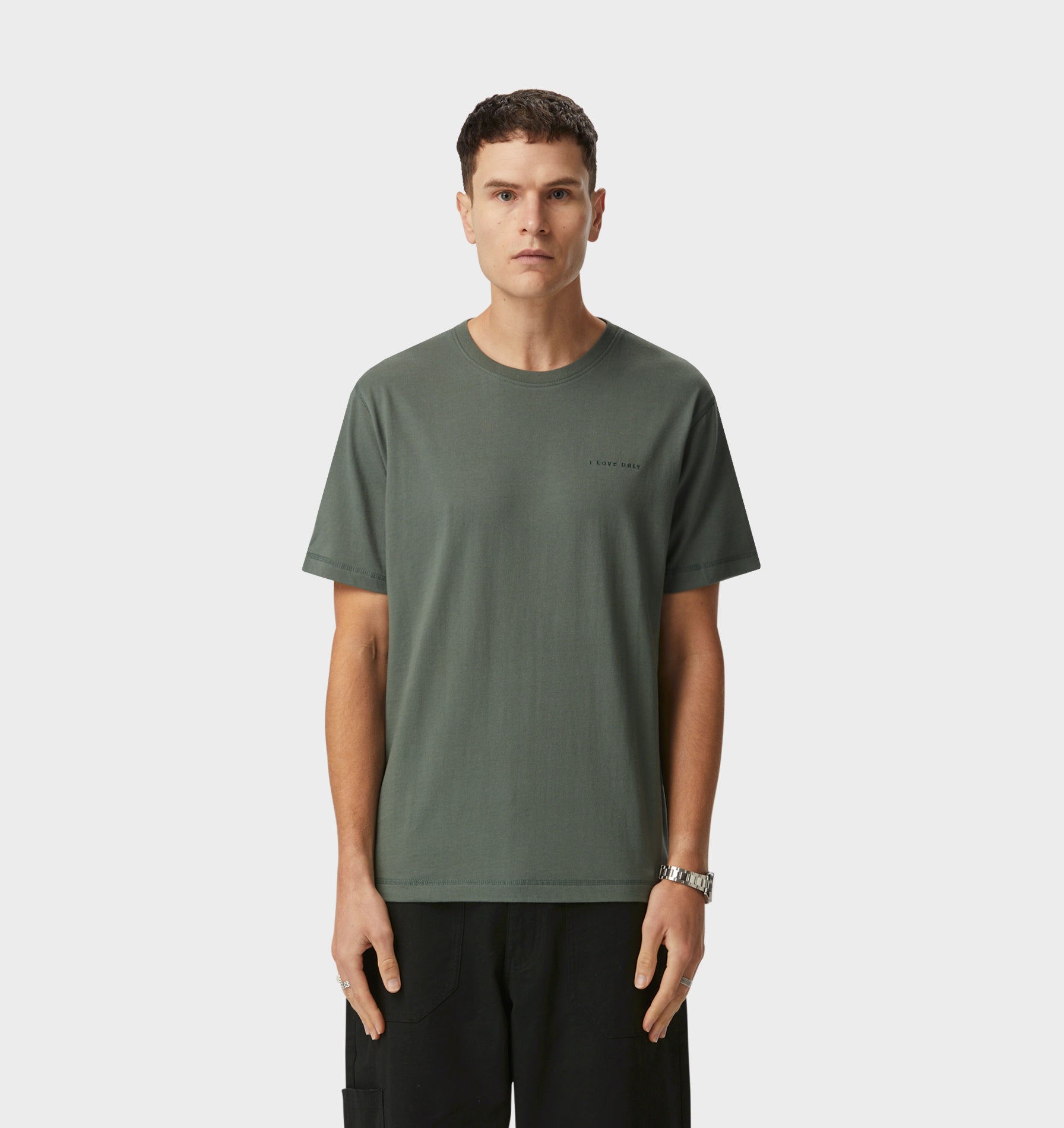Jeremy Slim Tee - Smokey Green