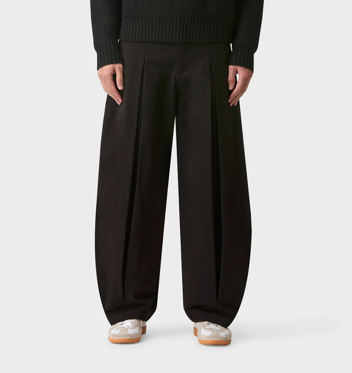 Box Pleat Pant - Black