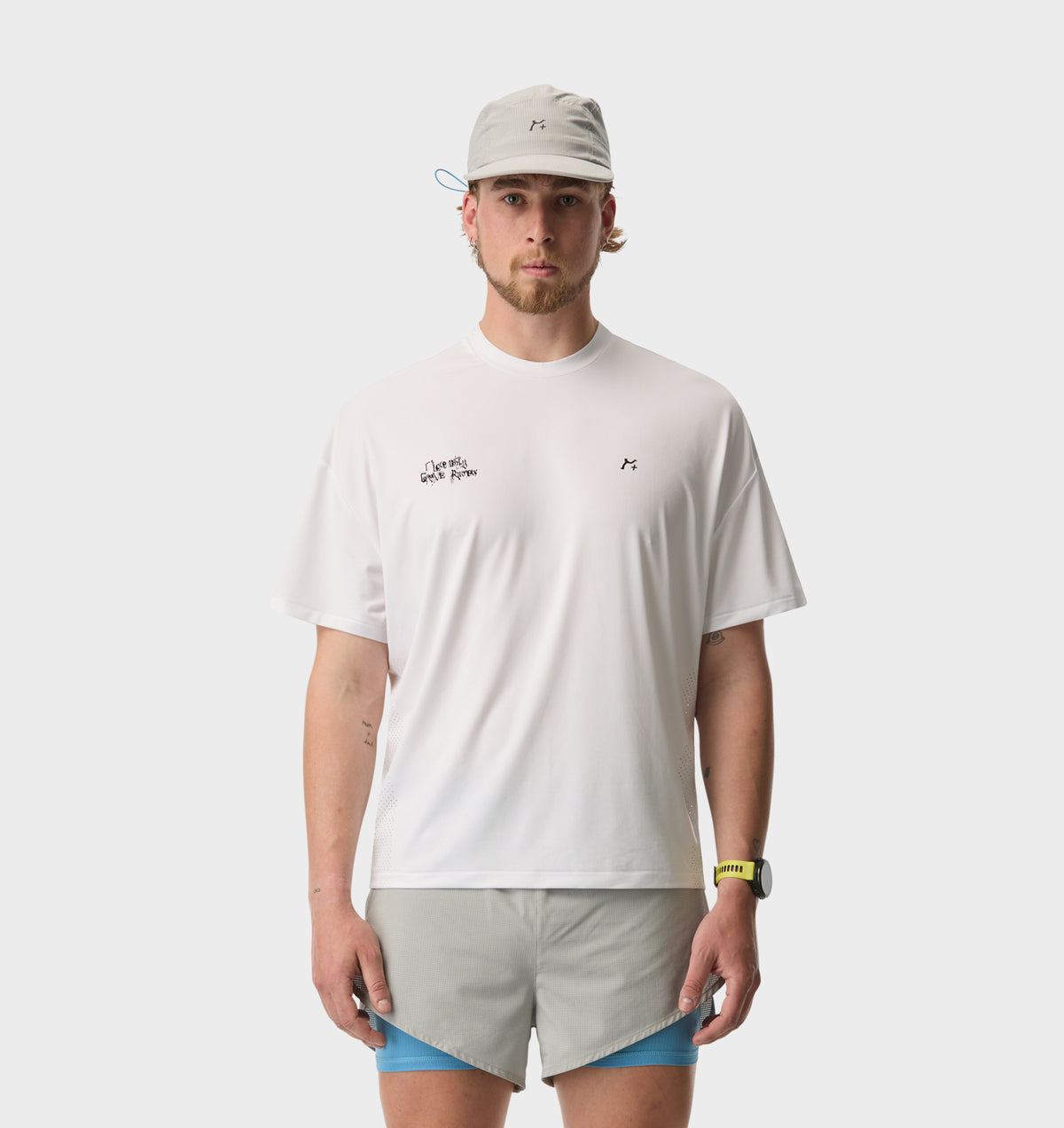 GR X ILU Active Crop Tee - White