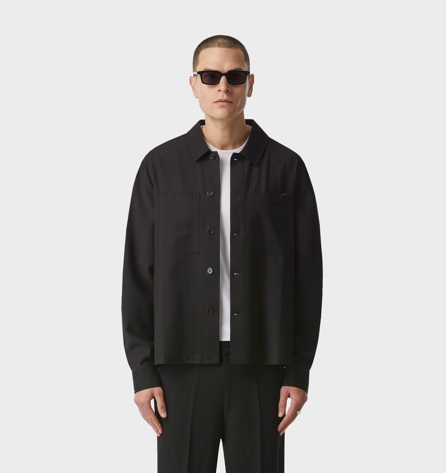 Tailored Overshirt - Black