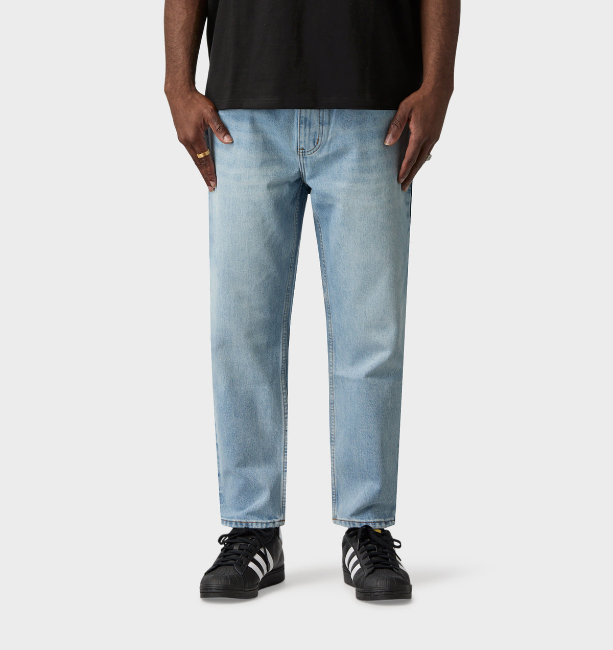 Cropped 90s Denim - Faded Blue