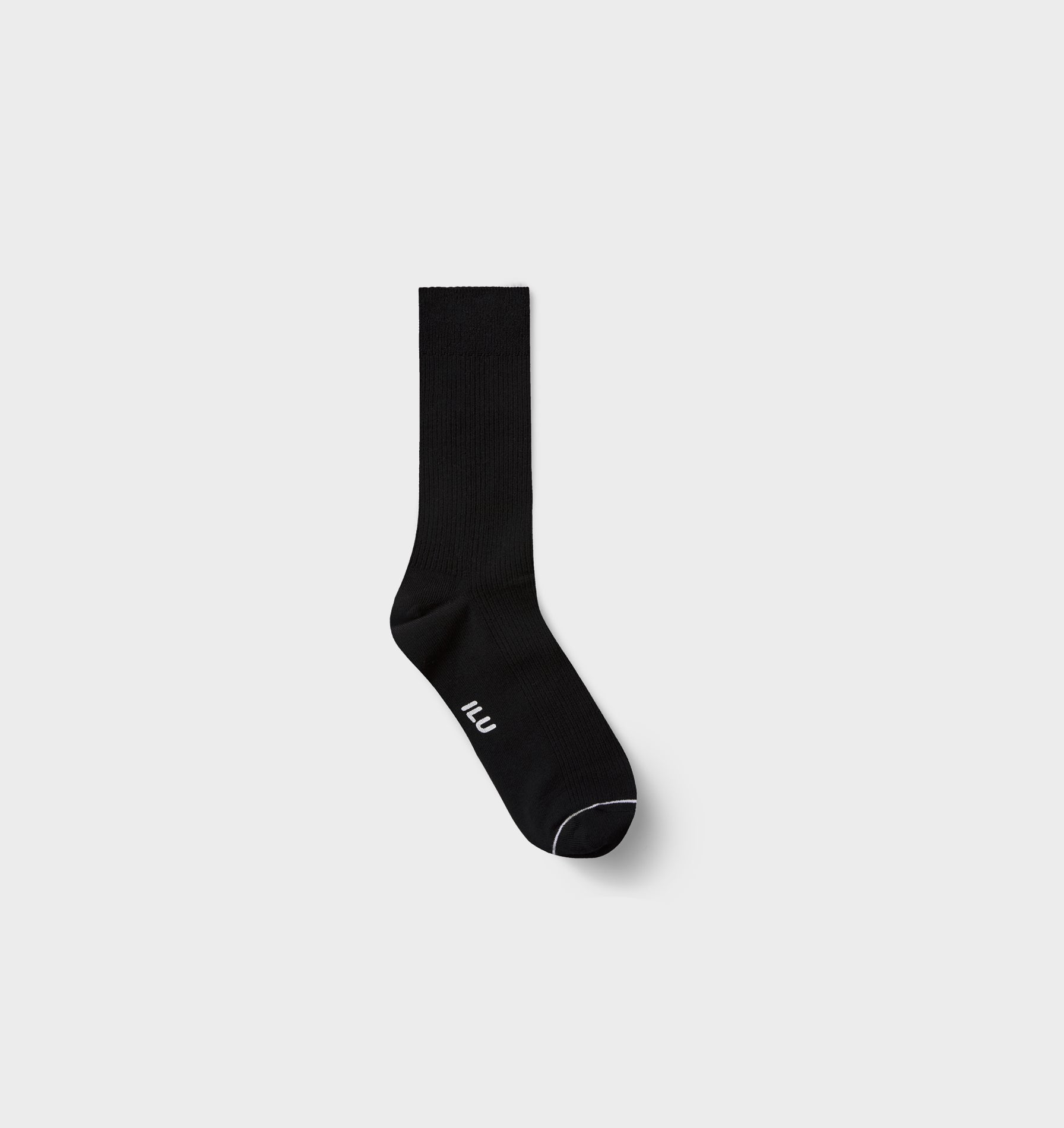 Mid Length Crew Sock - Black