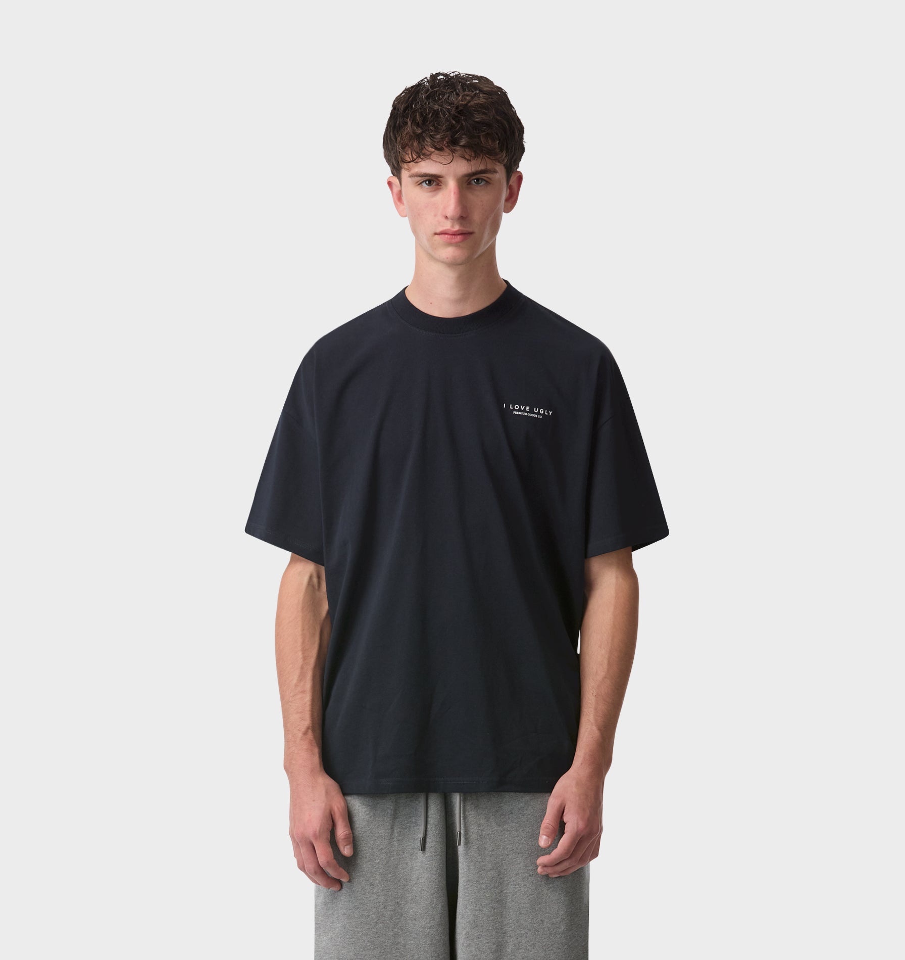 Logo Box Tee 2.0 - Midnight Navy | I Love Ugly