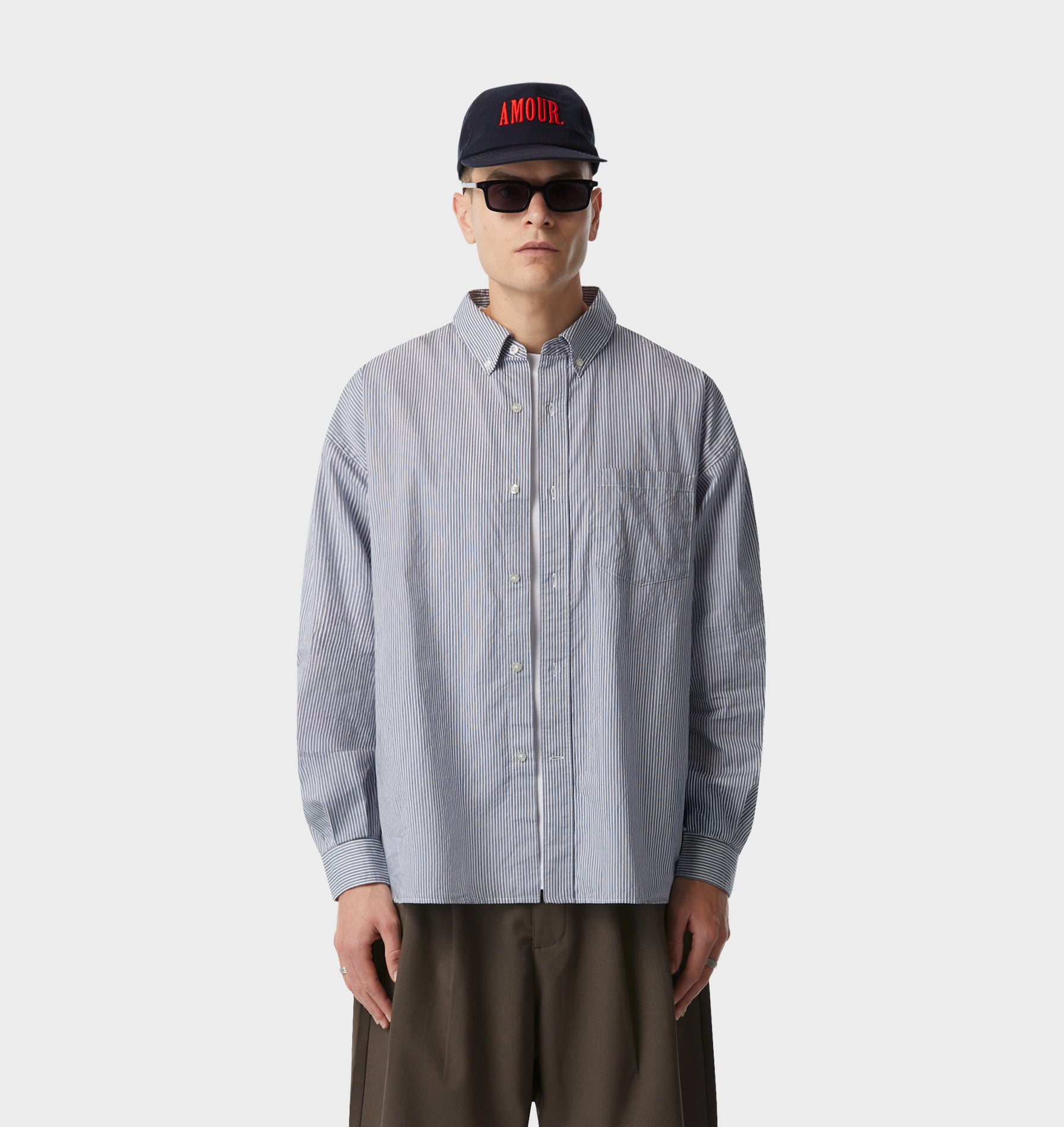 Kingston Overshirt - Blue/White Stripe