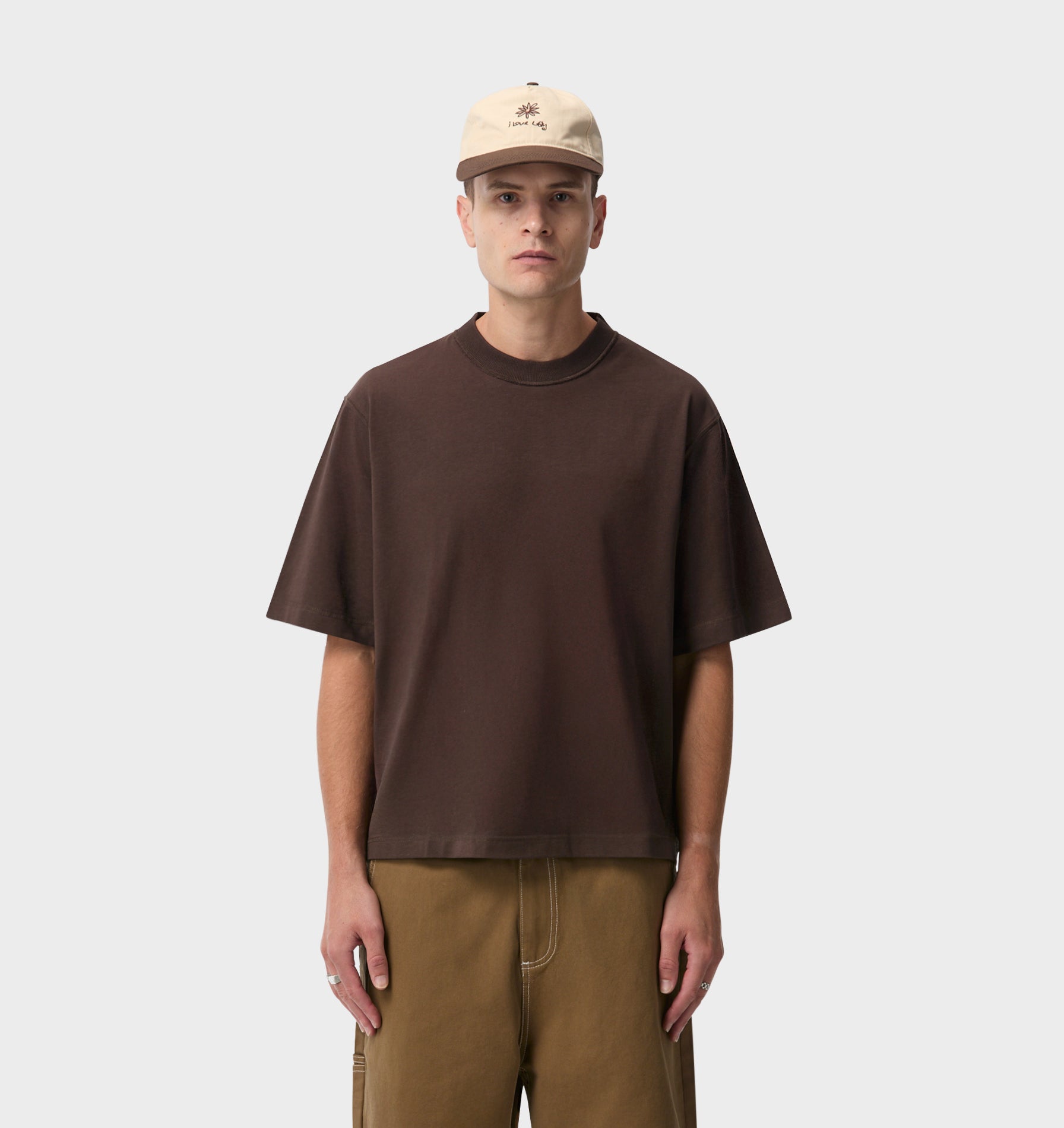Crop Box Tee - Espresso
