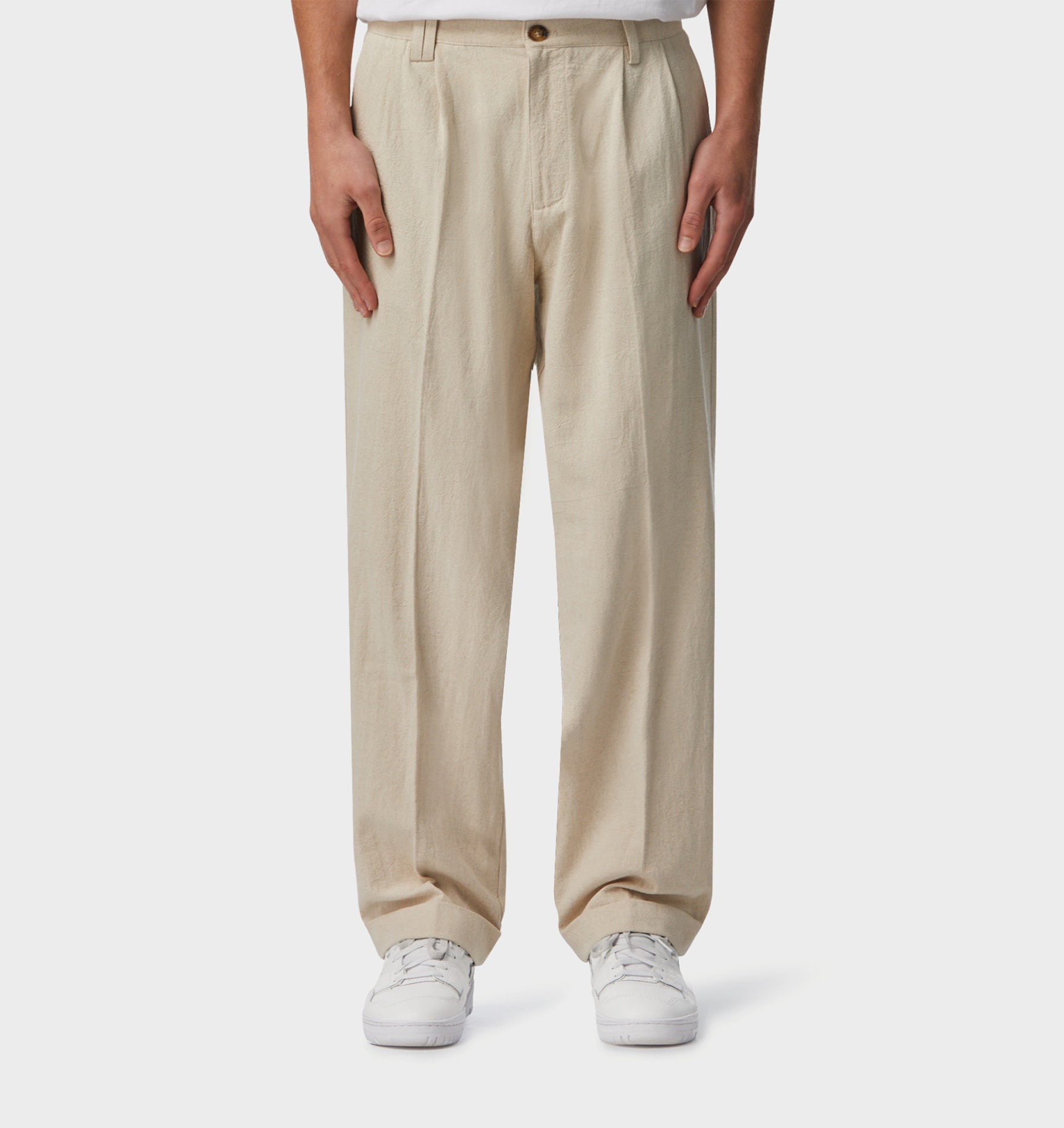 Single Pleat Barathea Wool Pant - Noah