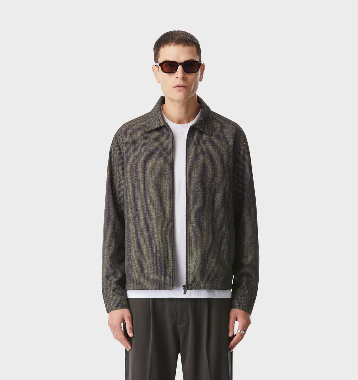 Wool Check Poker Jacket - Anchor Check