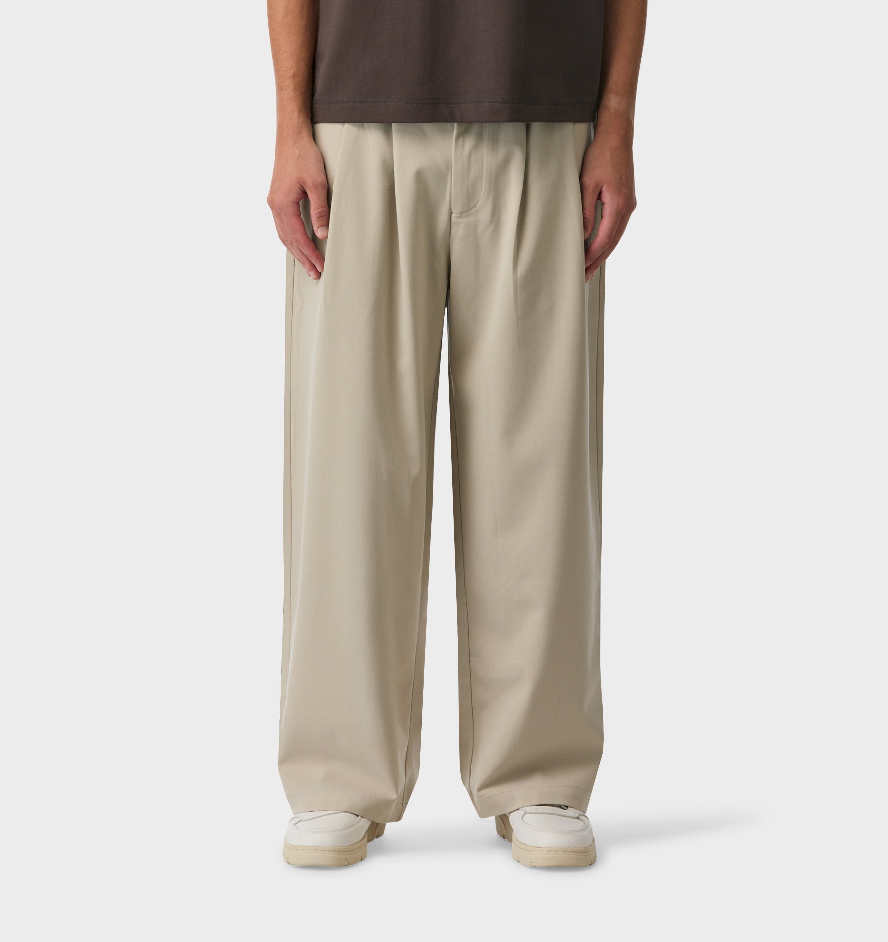 Albert Pleated Pant - Stone