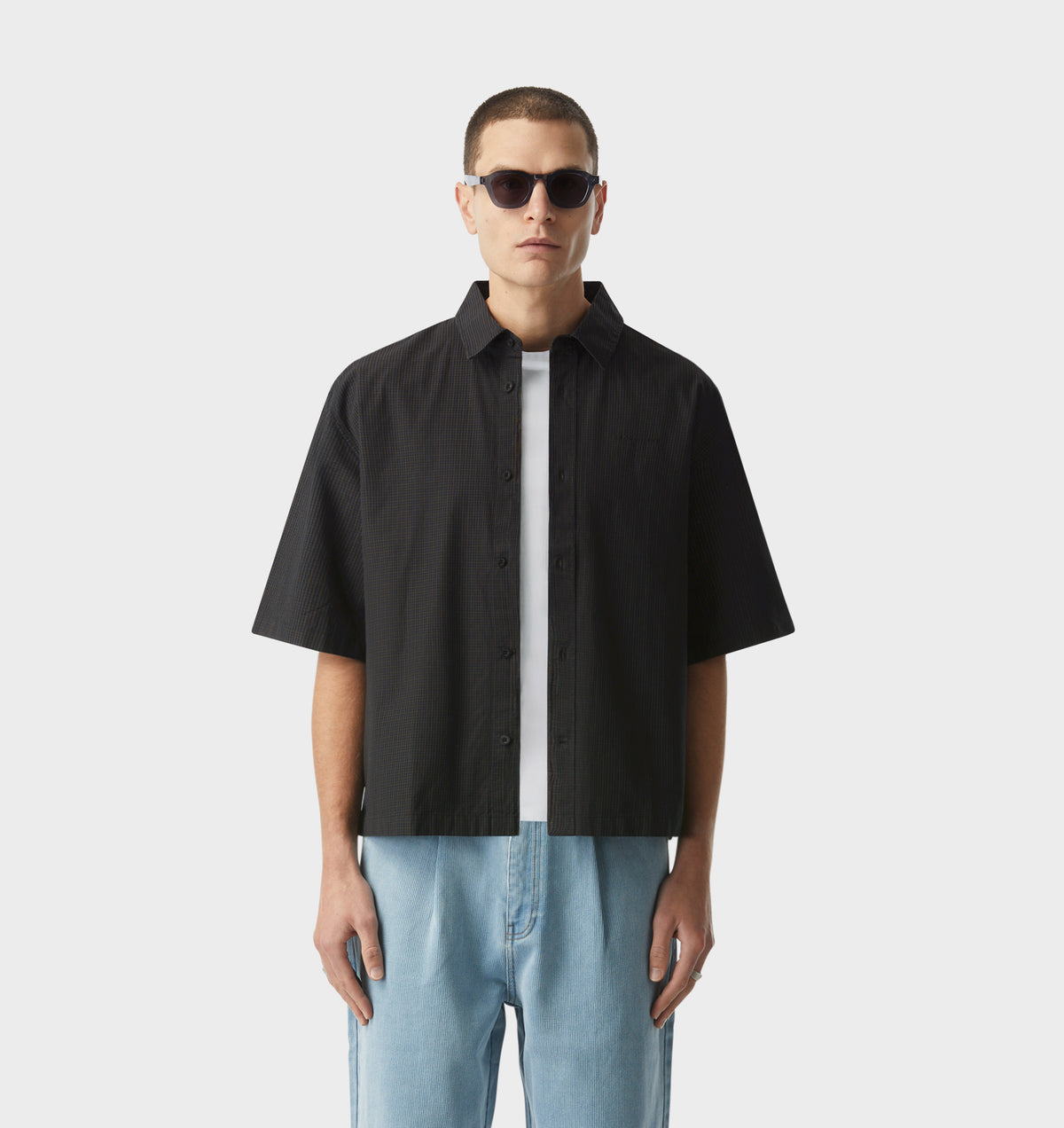 Kai SS Shirt - Navy Check