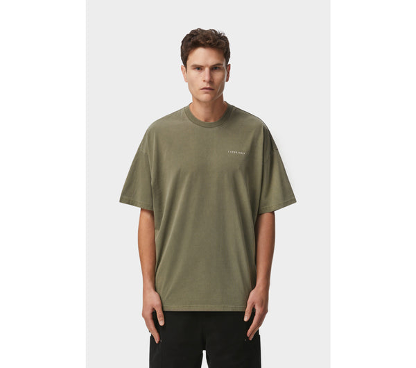 Box Tee - Washed Olive