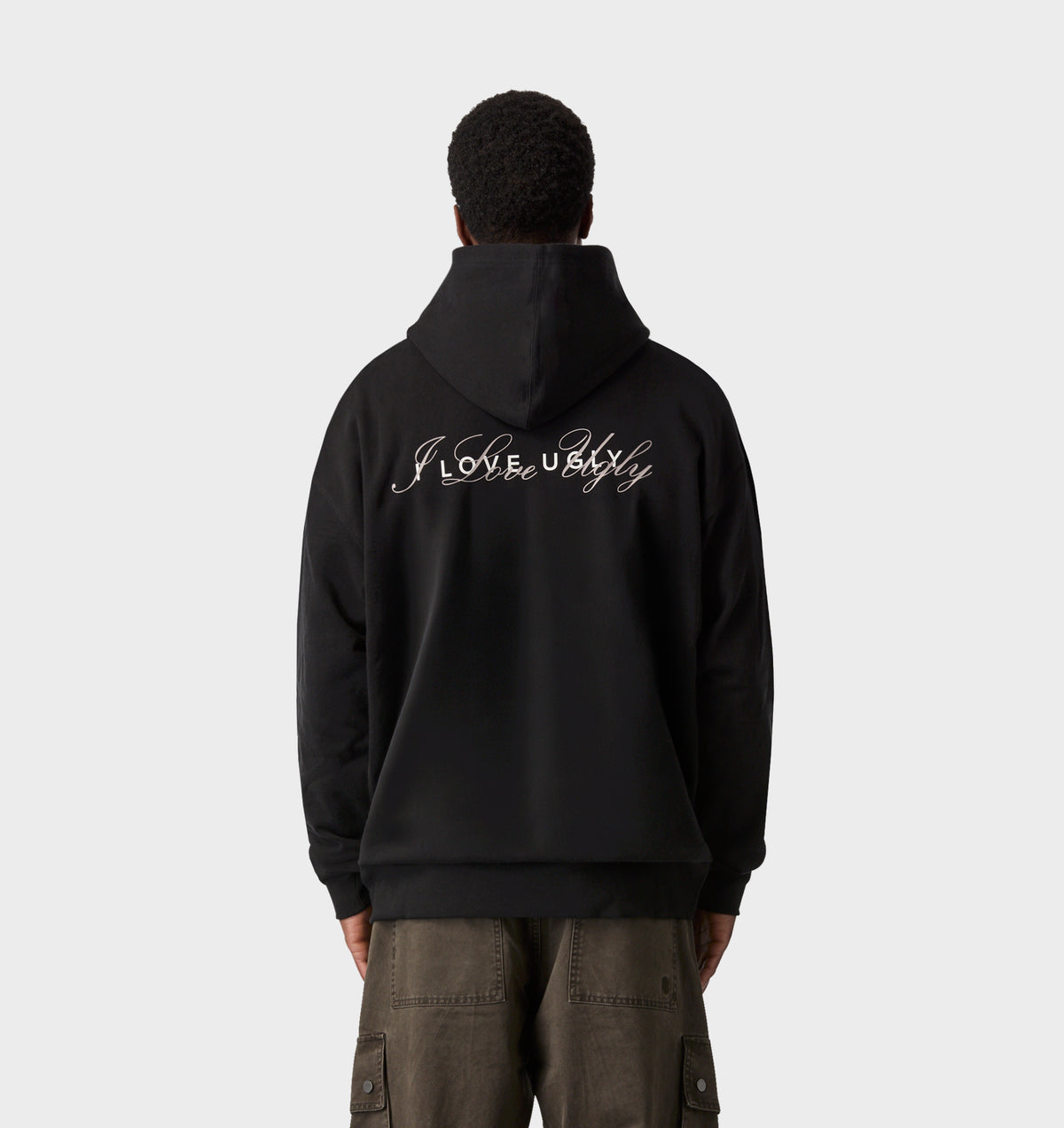 Cursive Box Hood 2.0 - Black