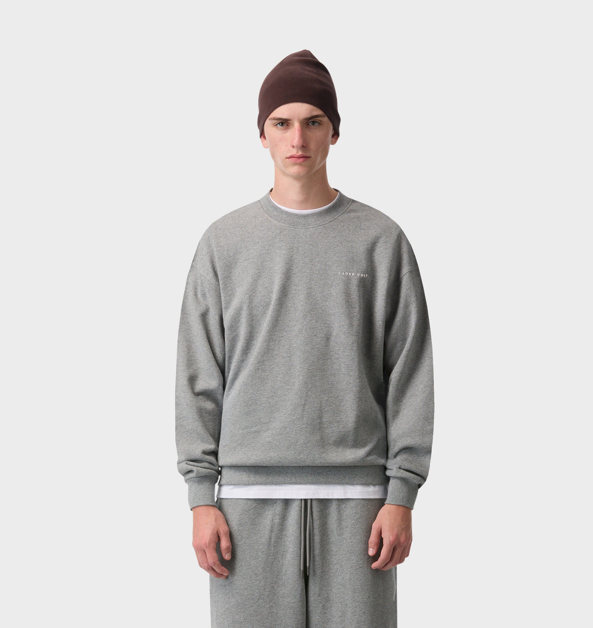 Oversized Crew - Grey Marle