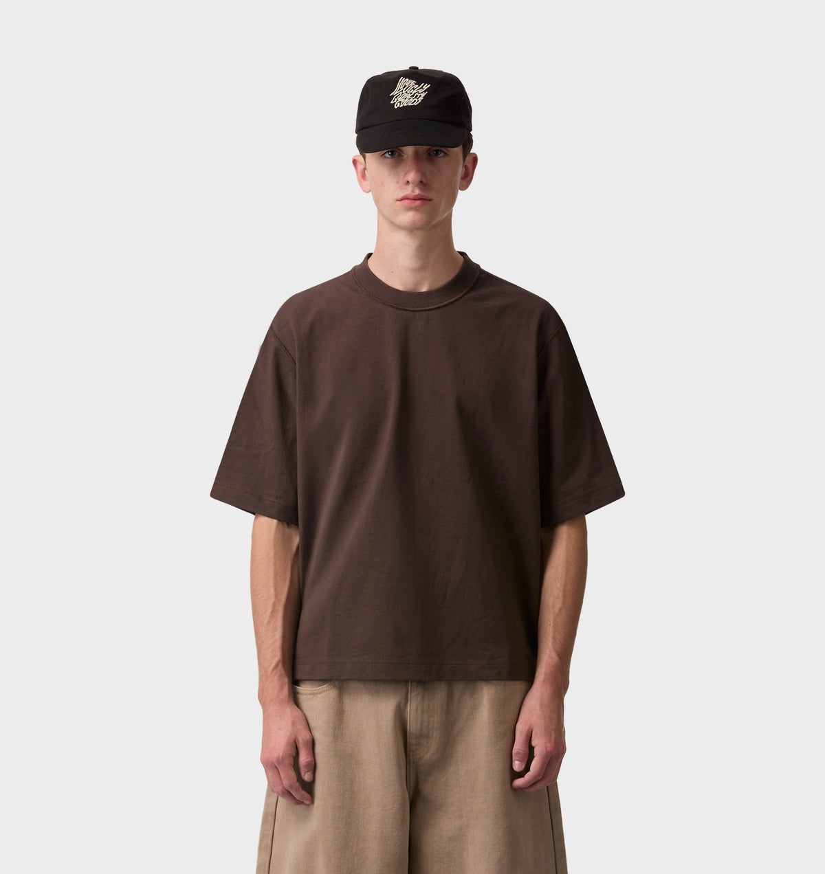 Crop Box Tee - Espresso