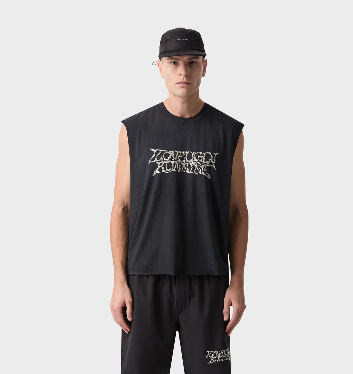 Liquified Cotton Active Crop Tank - Faded Black