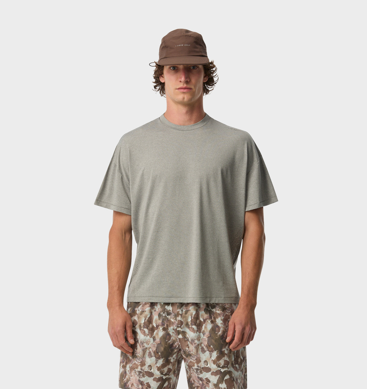 Active Crop Tee - Grey Marl