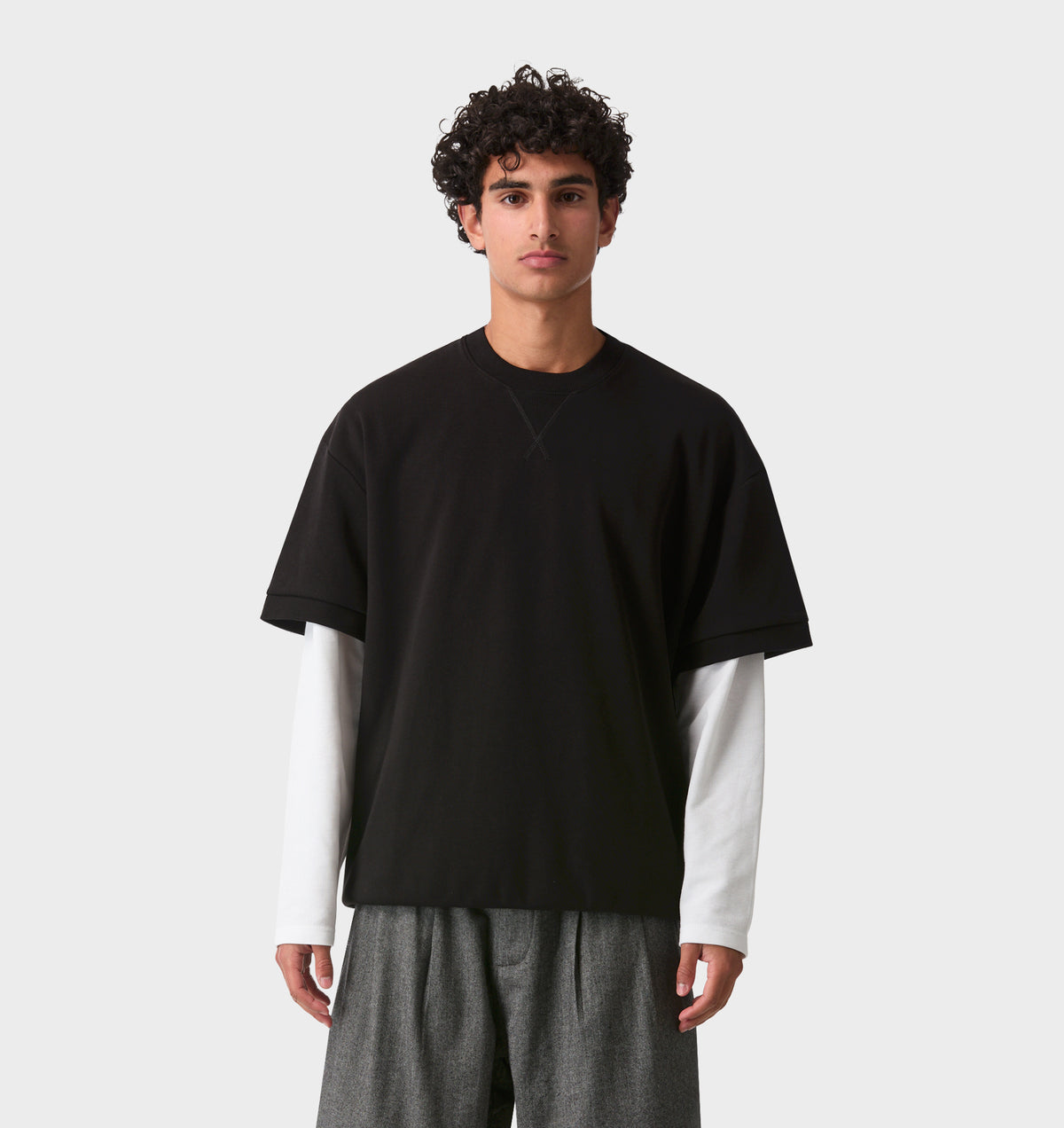 Heavy Cuff Box Tee - Black