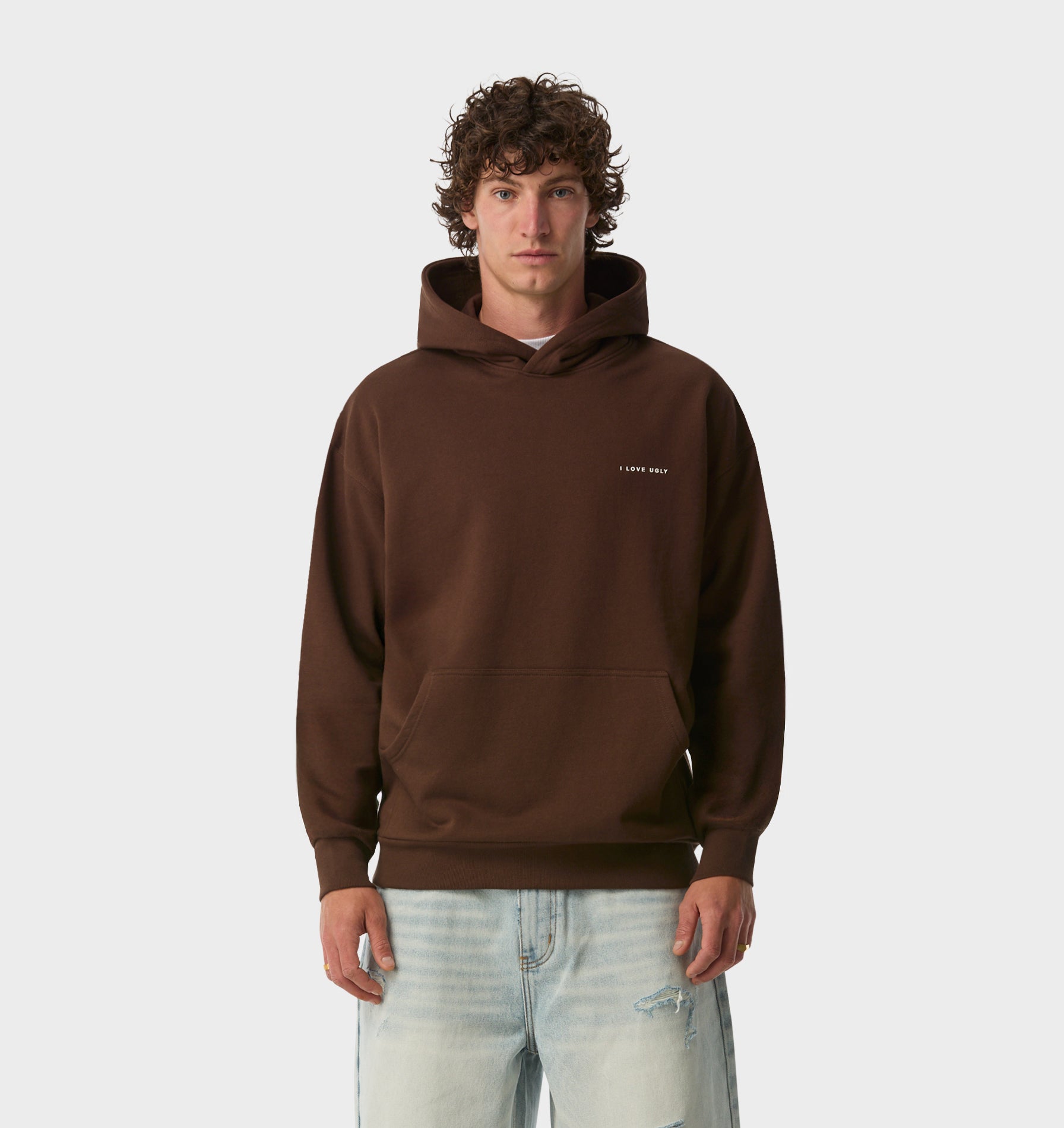 Box Fit Hoodie in Pesto | I Love Ugly