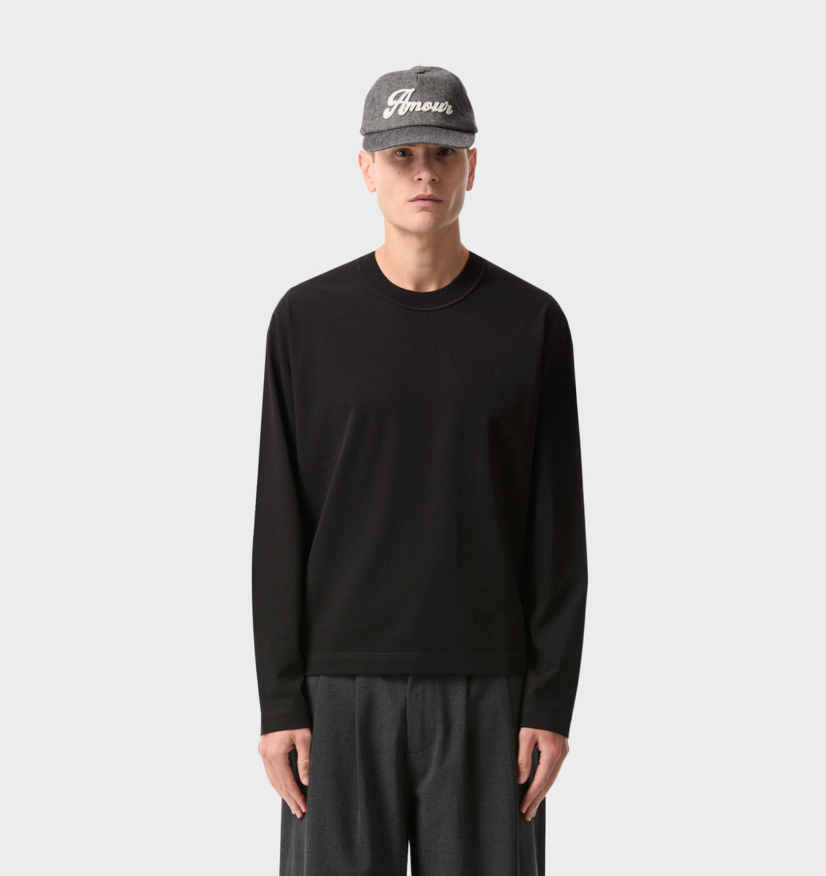Crop Box LS Tee - Black