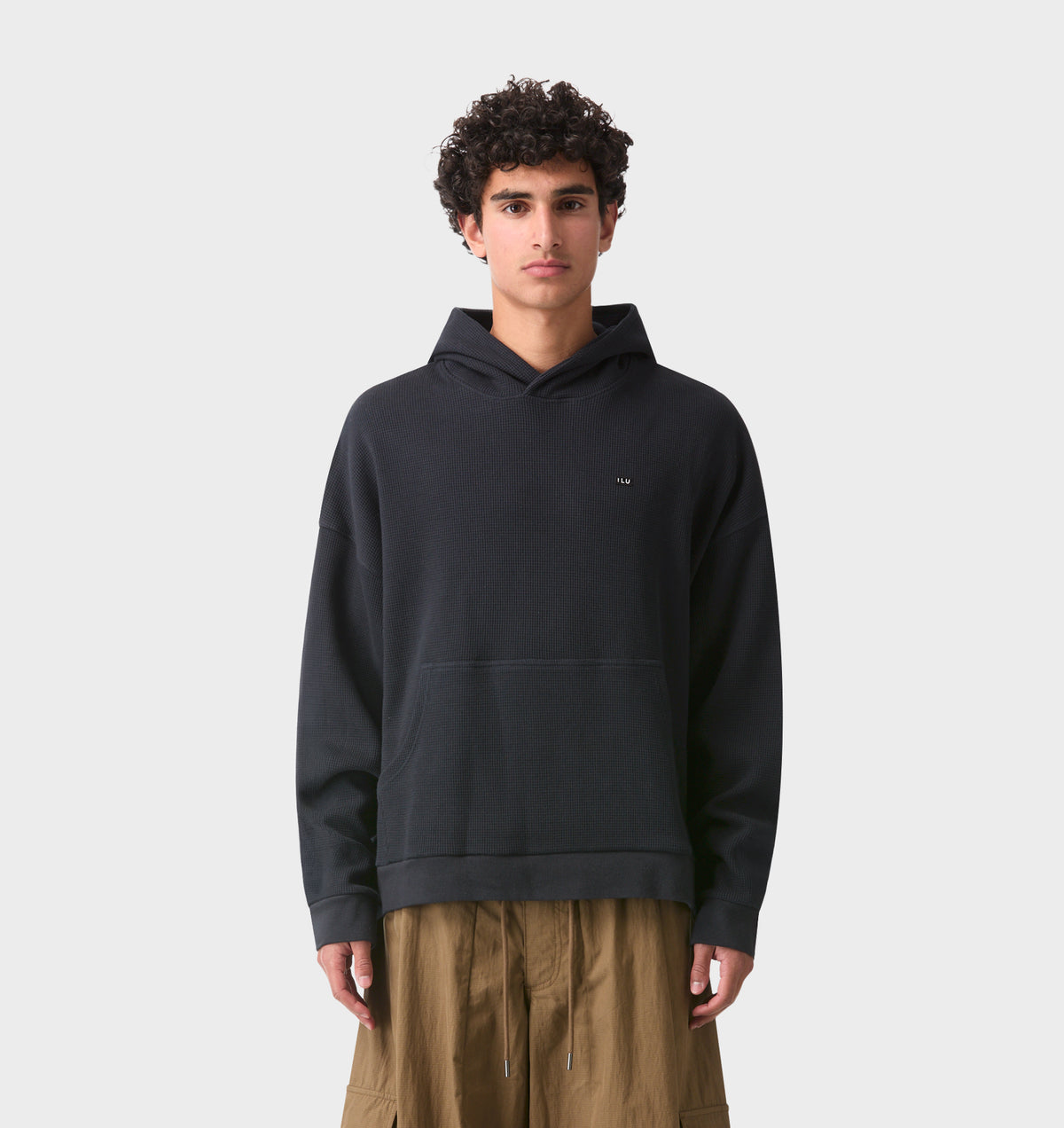 Waffle Oversized Hood - Midnight Navy
