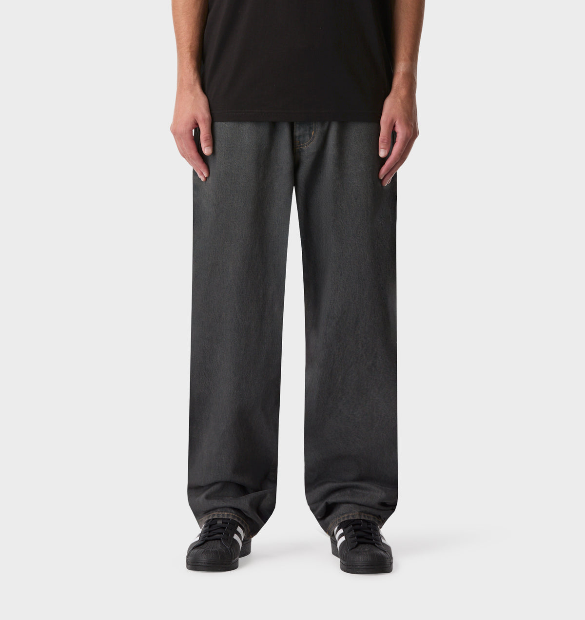 Edgar Wide Denim - Charcoal