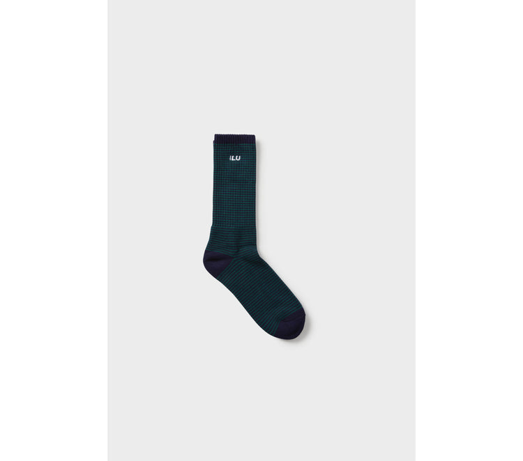 Stripe Basic Sock - Green/Navy