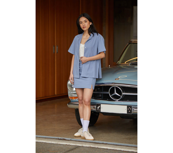 Hayden SS Shirt - Smokey Blue