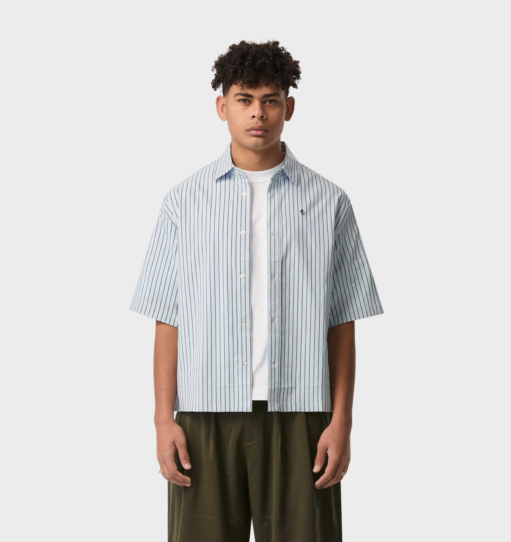 Kai SS Shirt - Blue/Navy Stripe