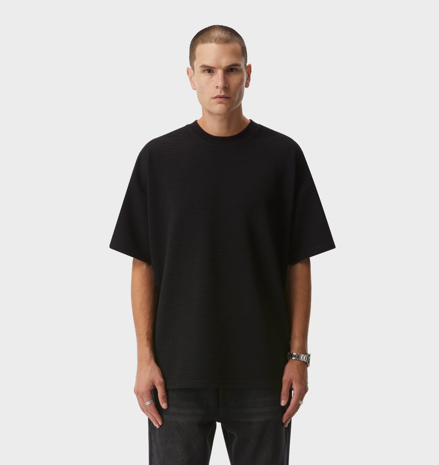 Corrugated Box Tee - Black