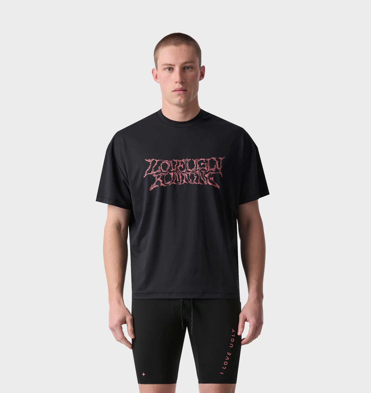 Liquified Active Crop Tee - Black/Ember Vortex
