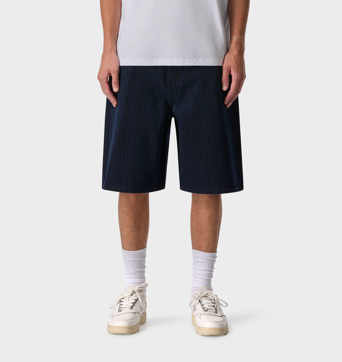 Wyatt Denim Short - Pinstripe