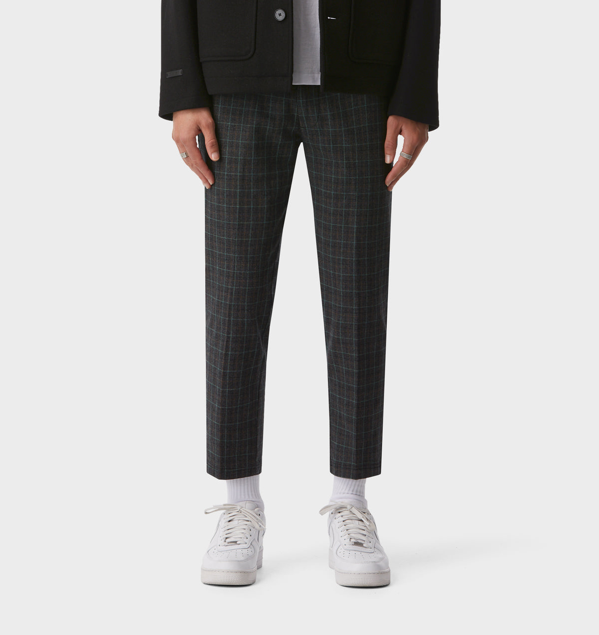 Slim Kobe Pant - Charcoal/Green Check