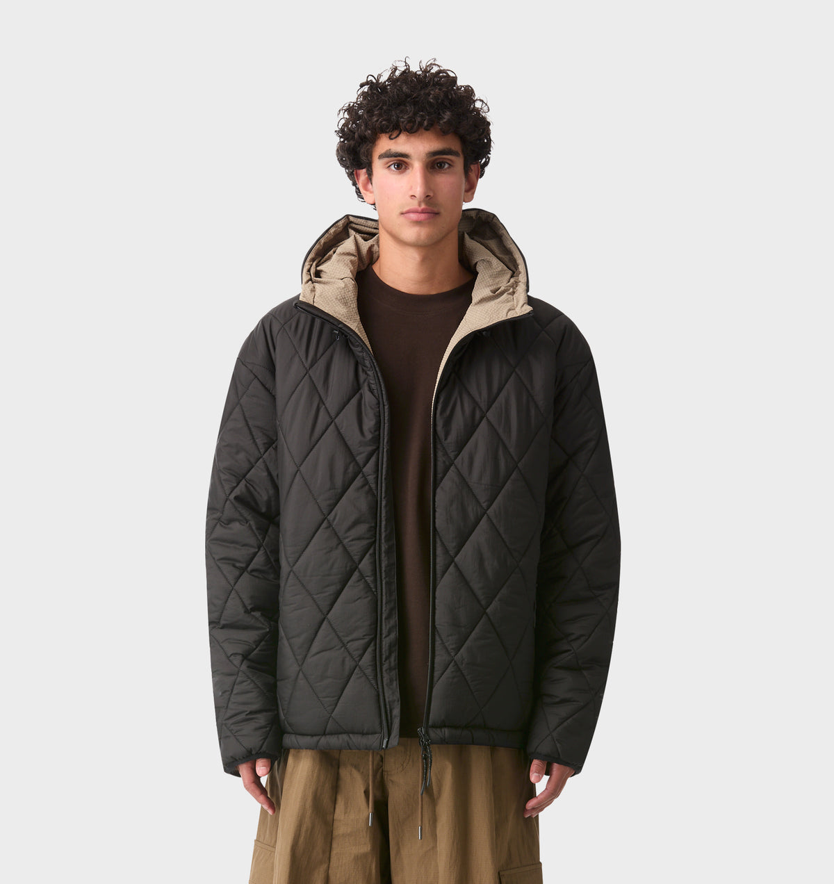 Puffer Hood Jacket - Black