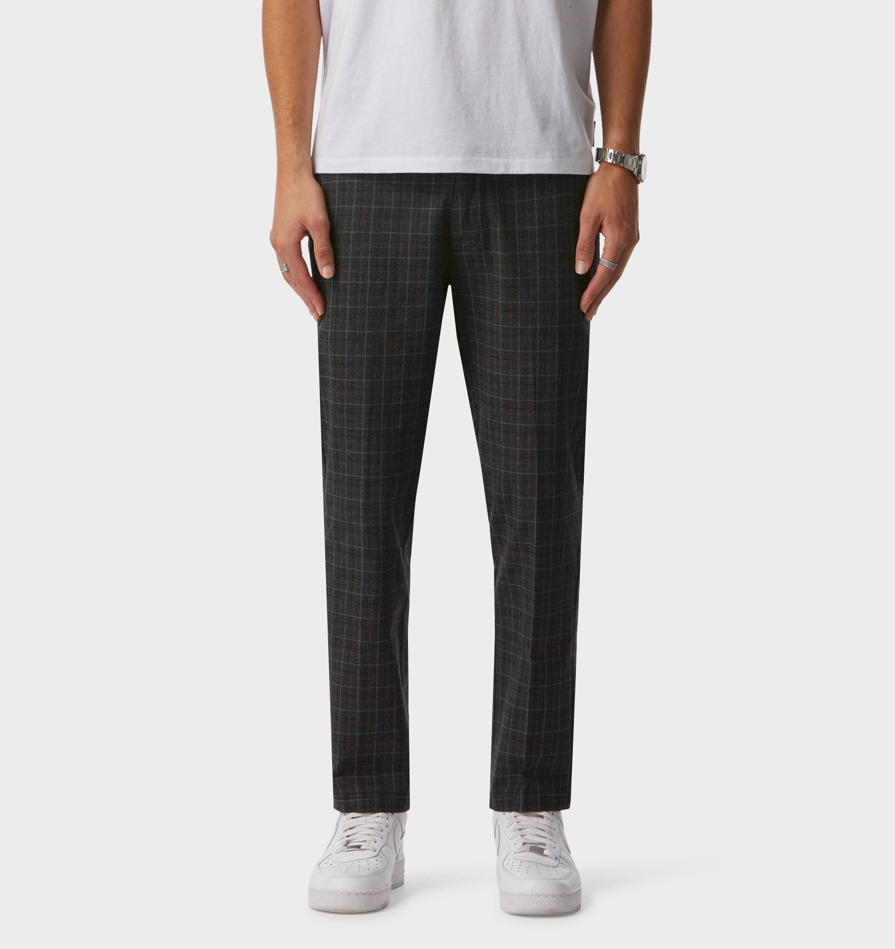 Slim Kobe Pant - Tall - Charcoal/Green Check