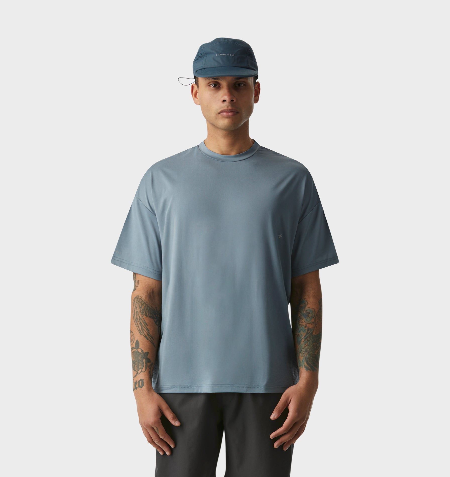 Active Box Tee - Fog Blue